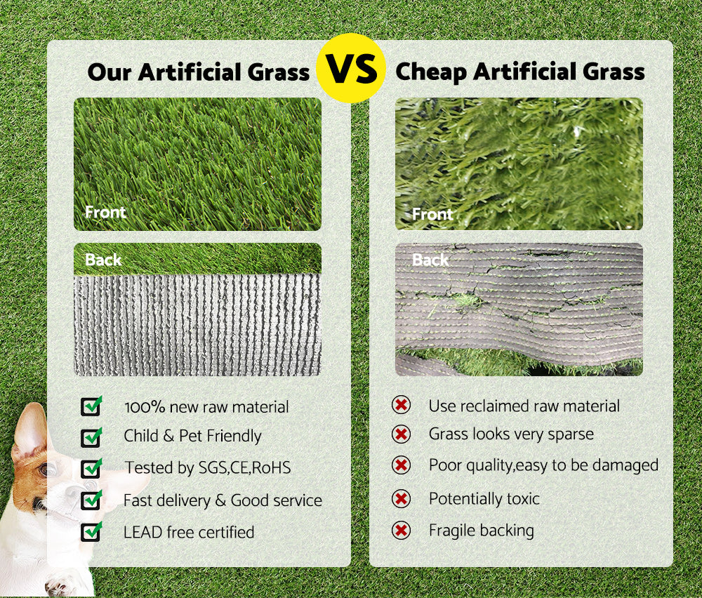 MOBI OUTDOOR Artificial Grass 30mm 2mx5m 10sqm Synthetic Grass