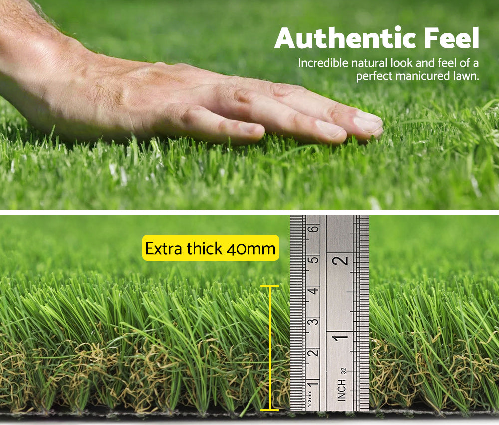 Mobi Artificial Grass Synthetic Fake Lawn 10-60SQM Turf Plastic Plant 40mm