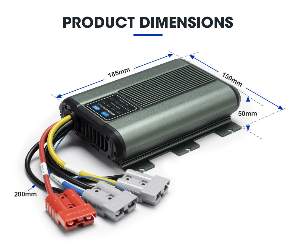 Atem Power 12V DC to DC Dual Battery Charger RV Caravan 20A 40A Battery Maintainer