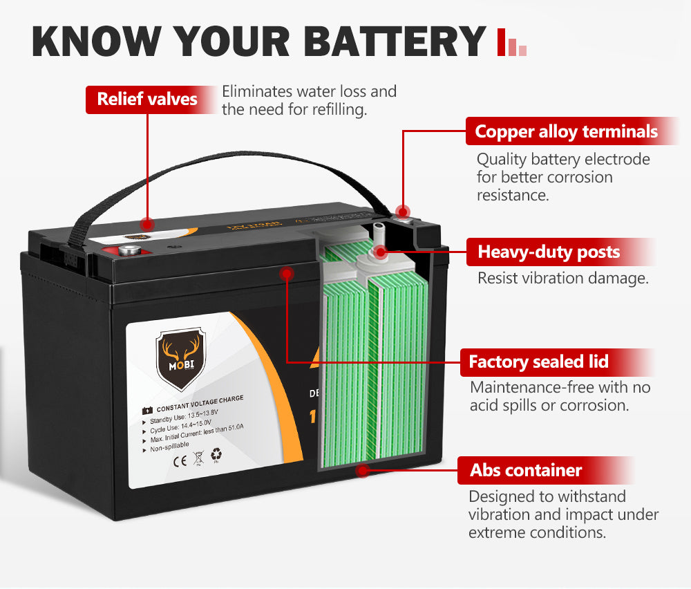 170AH 12V AGM Deep Cycle Battery