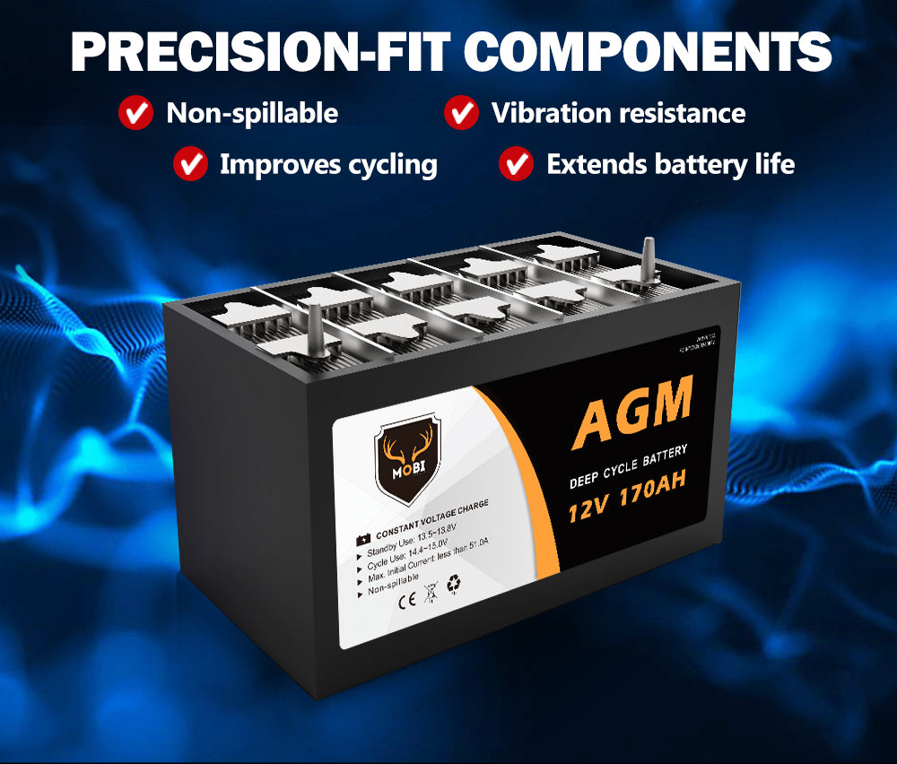 170AH 12V AGM Deep Cycle Battery