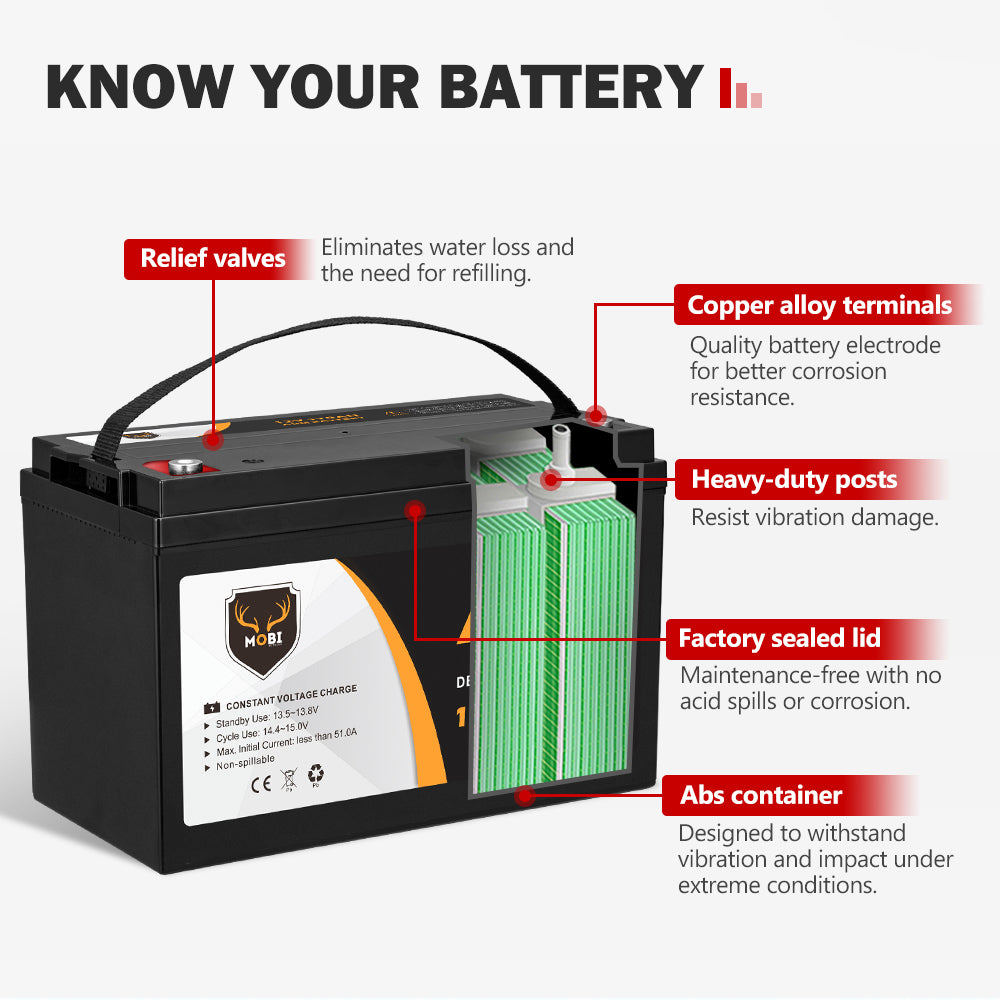 170AH 12V AGM Deep Cycle Battery