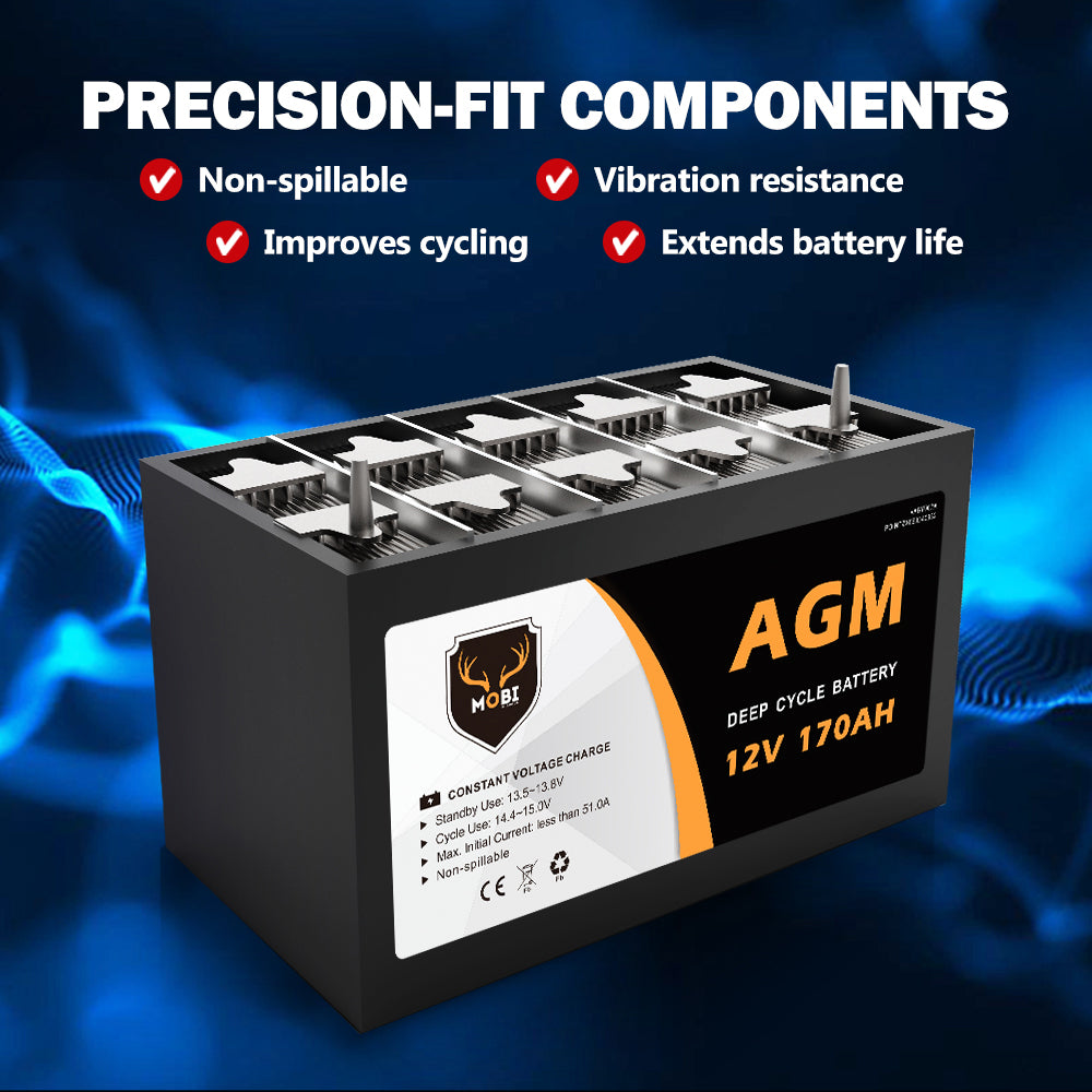 170AH 12V AGM Deep Cycle Battery