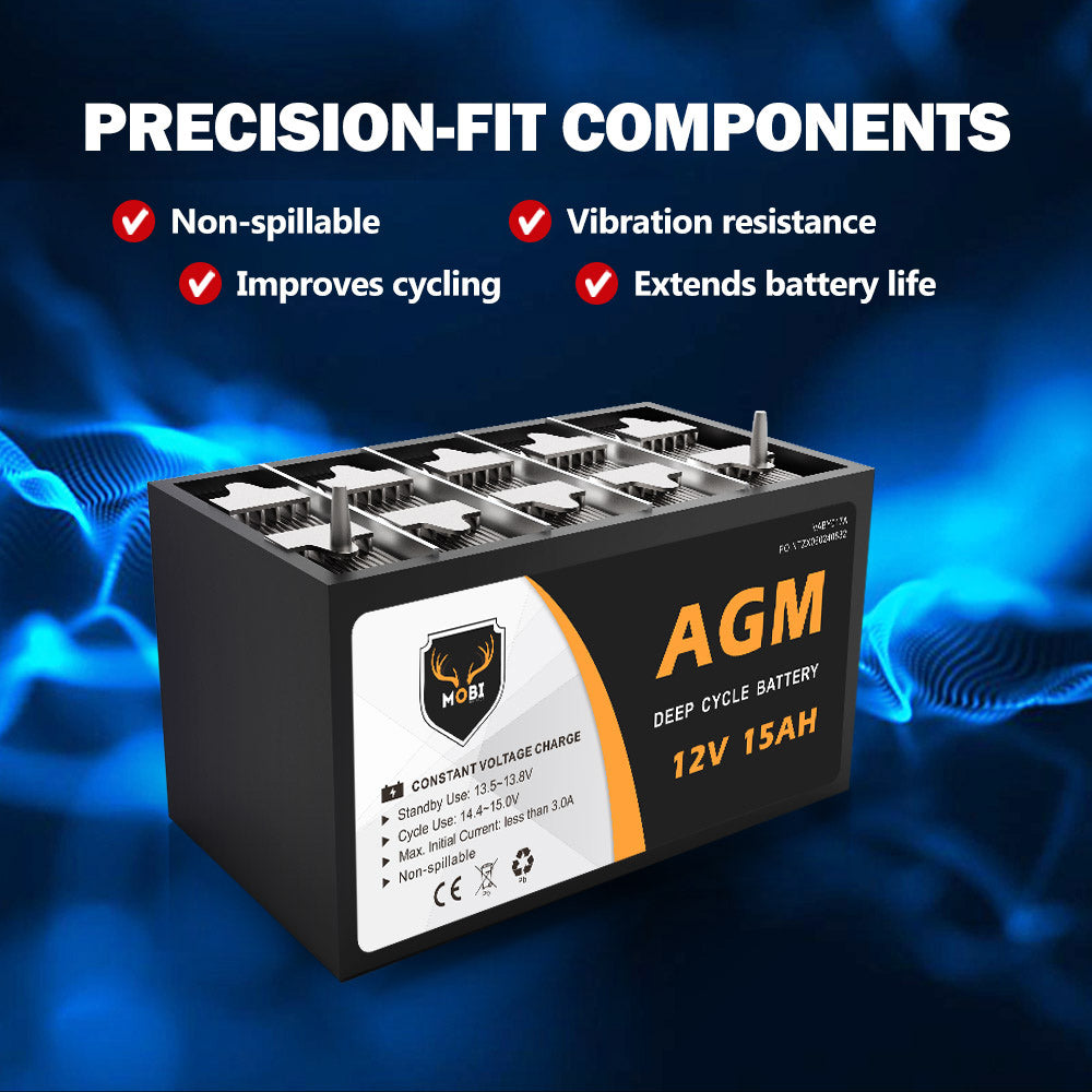 15AH 12V AGM Battery Deep Cycle