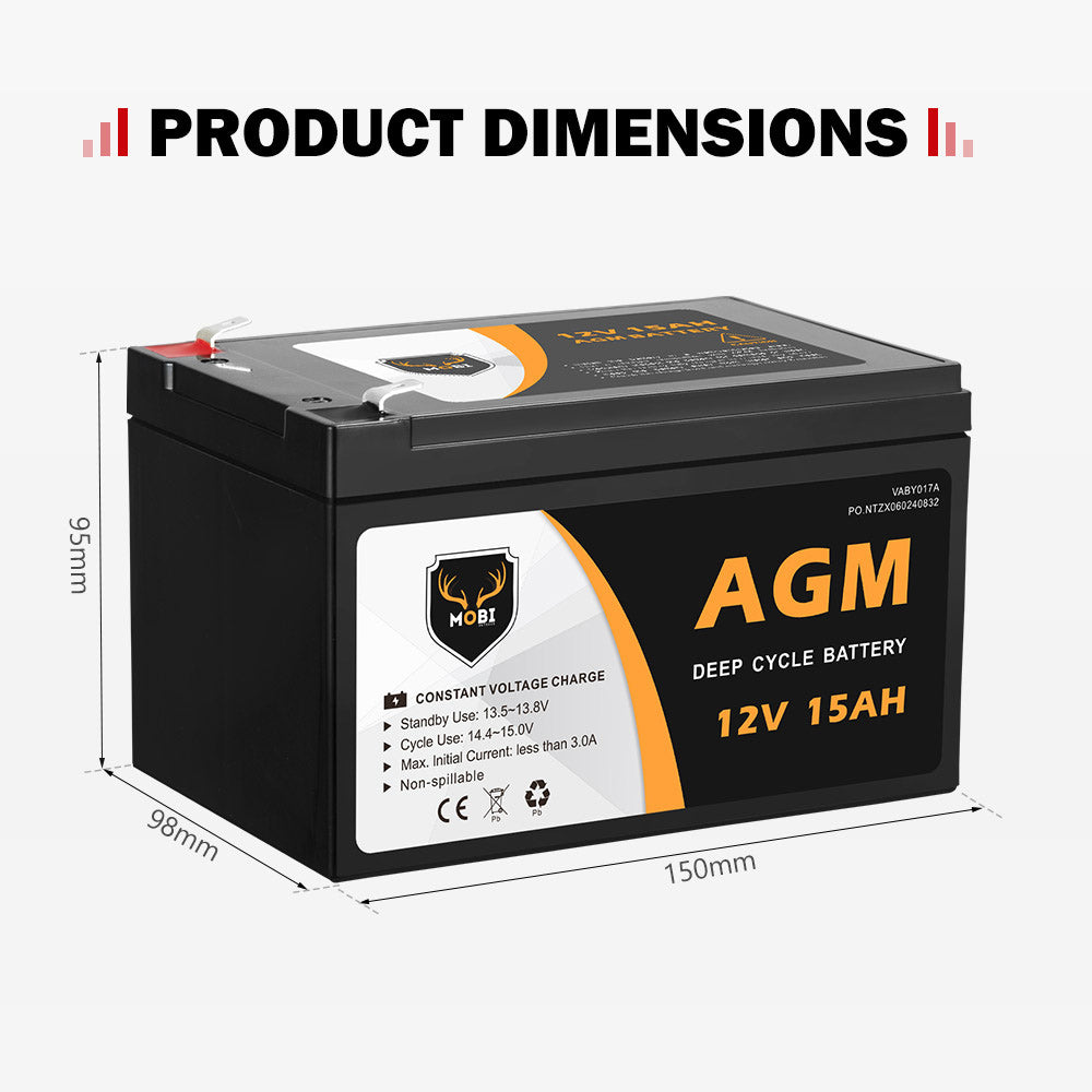 15AH 12V AGM Battery Deep Cycle