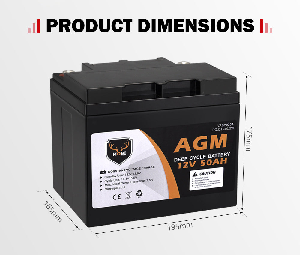12V 50AH AGM Battery