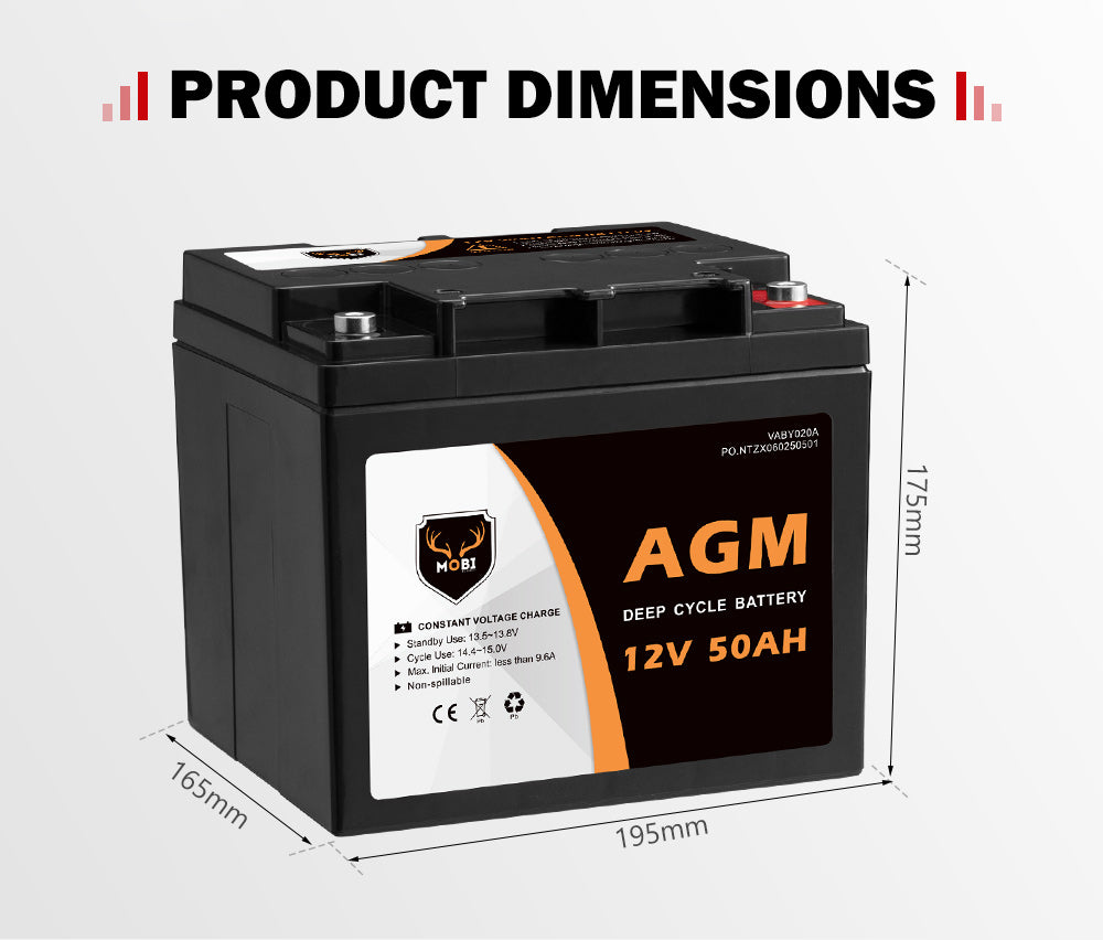 12V 50AH AGM Battery