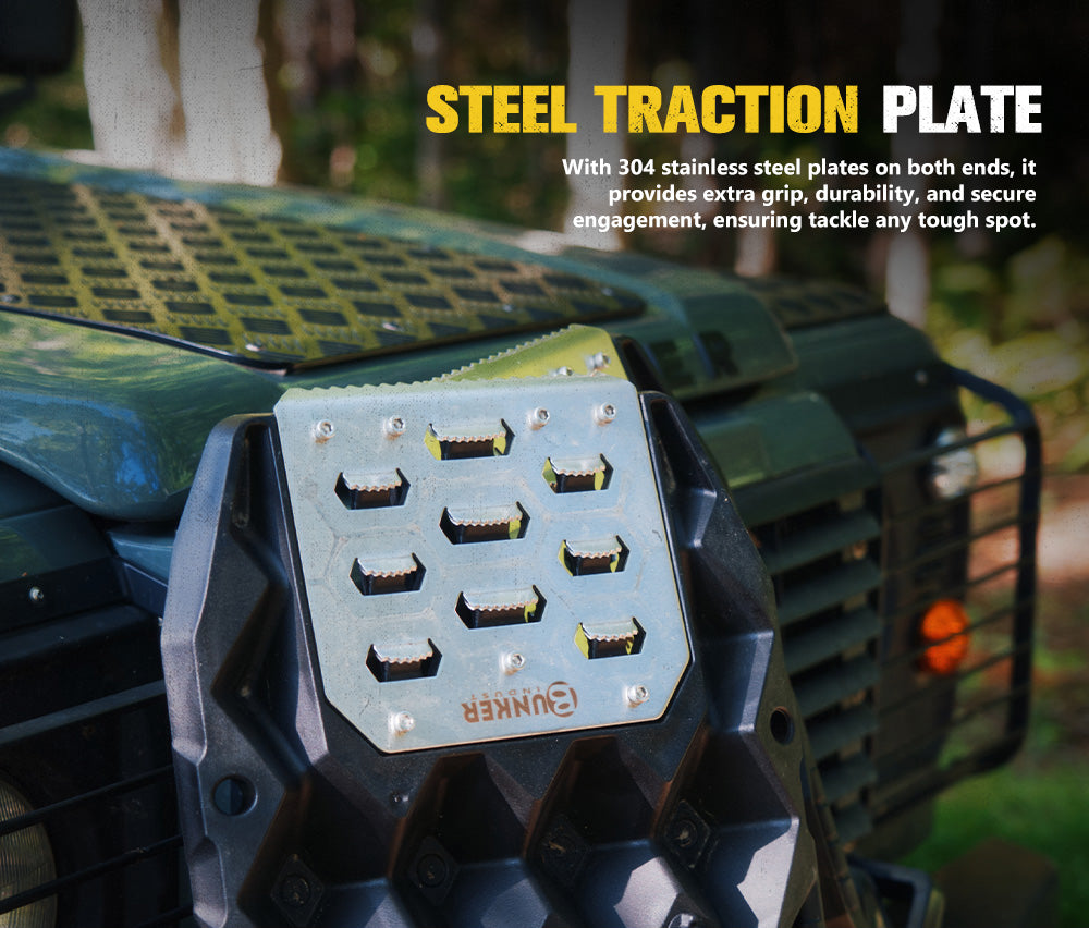 Bunker Indust Pair Recovery Tracks 25T With Steel Traction Plate Sand Snow Mud