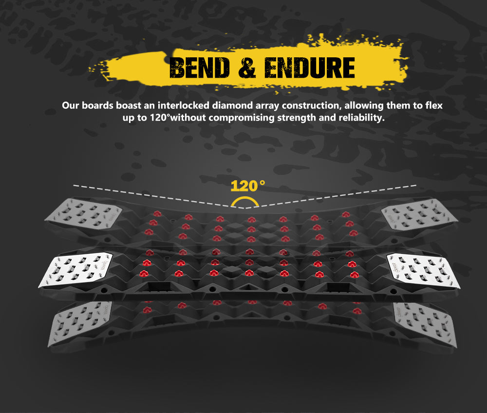 Bunker Indust Pair Recovery Tracks 25T With Steel Traction Plate Sand Snow Mud