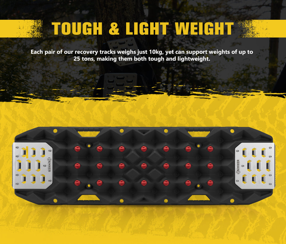 Bunker Indust Pair Recovery Tracks 25T With Steel Traction Plate Sand Snow Mud