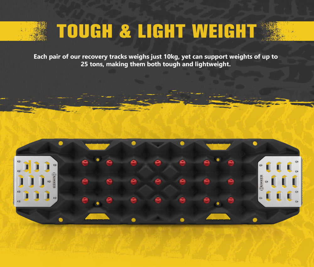 Bunker Indust Pair Recovery Tracks 25T With Steel Traction Plate Sand Snow Mud