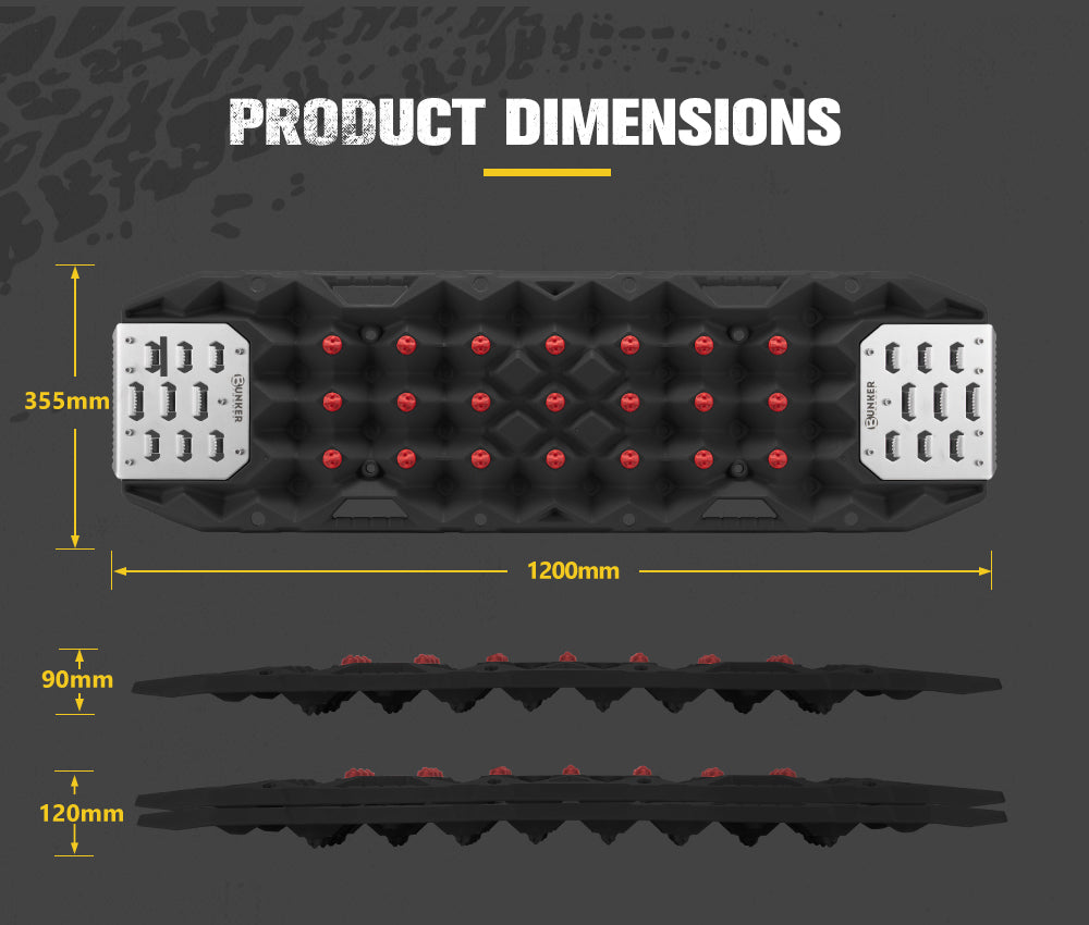 Bunker Indust Pair Recovery Tracks 25T With Steel Traction Plate Sand Snow Mud