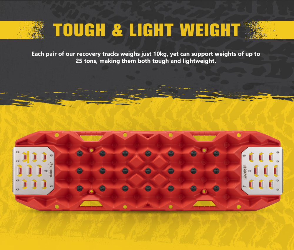 Bunker Indust Pair Recovery Tracks 25T With Steel Traction Plate Sand Mud Snow