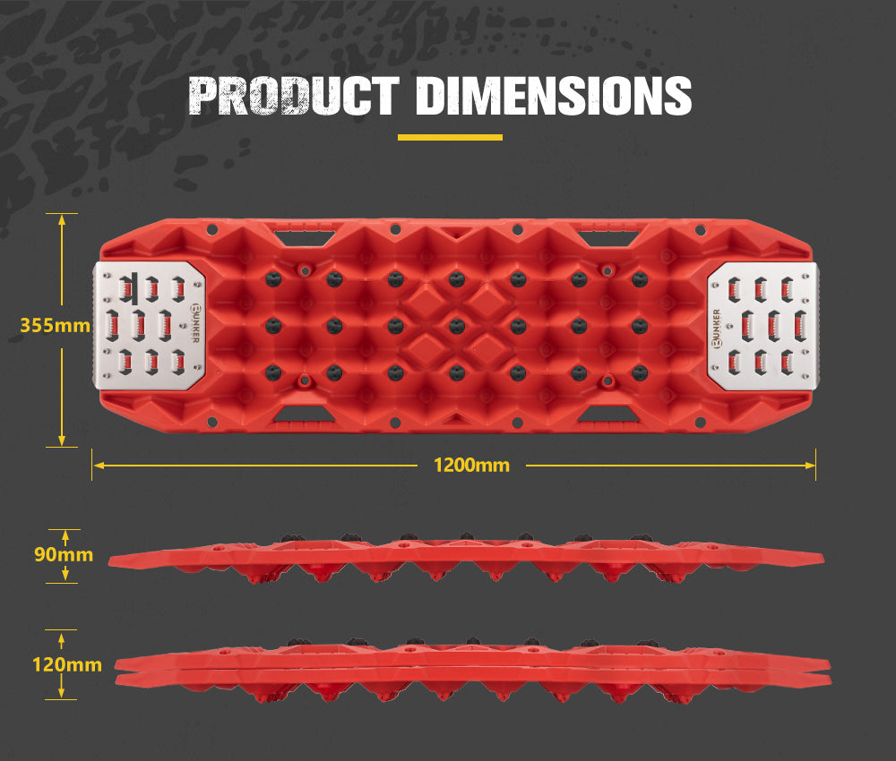 Bunker Indust Pair Recovery Tracks 25T With Steel Traction Plate Sand Mud Snow