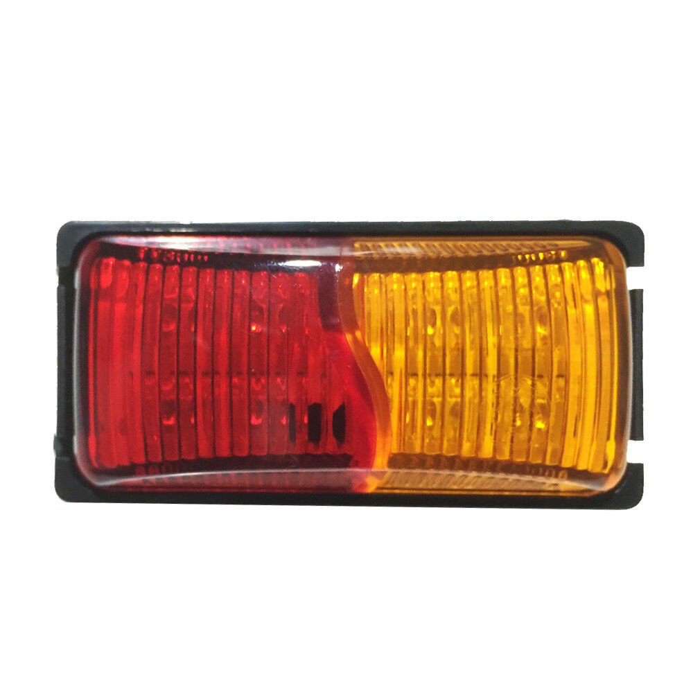 LIGHTFOX 10x LED Clearance Lights Side Marker Amber RED Indicator Trailer Truck Caravan Light