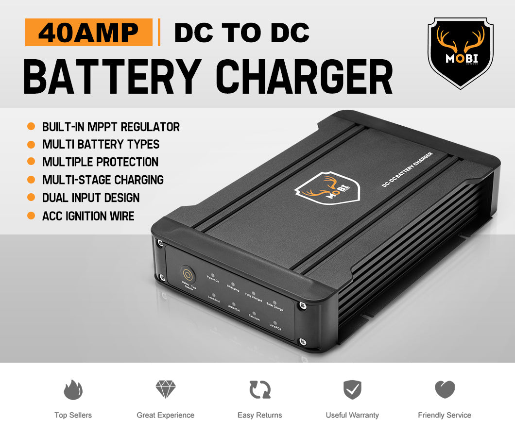 MOBI 12V 40A DC to DC Battery Charger MPPT Dual Battery System