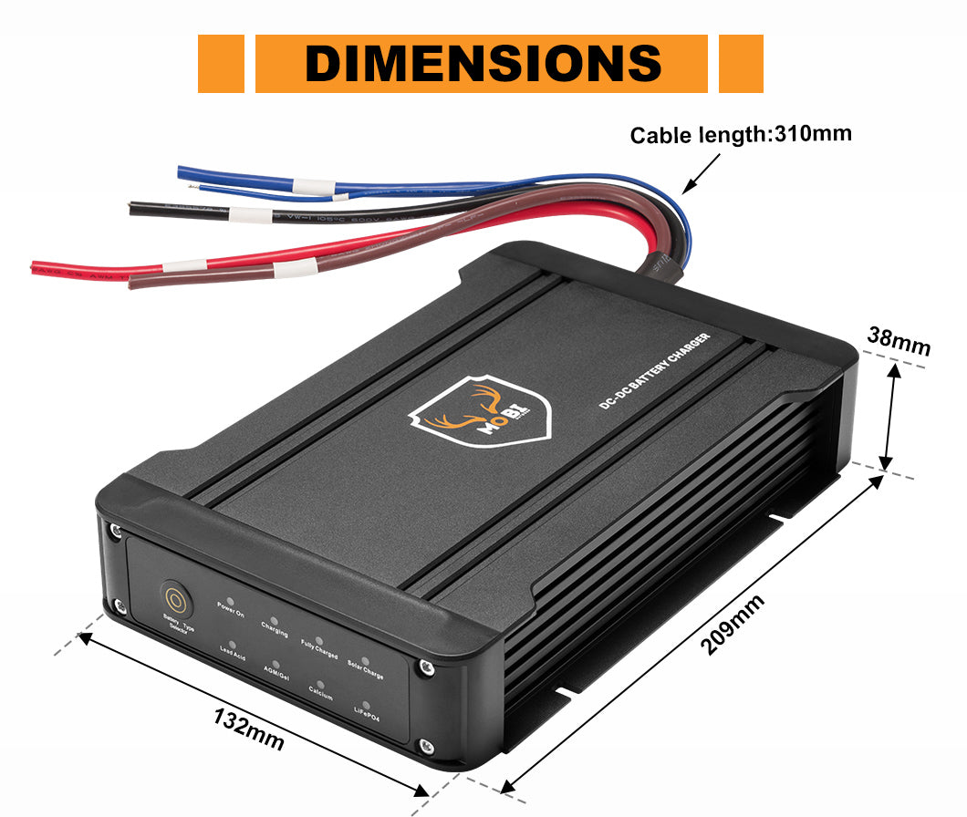 MOBI 12V 40A DC to DC Battery Charger MPPT Dual Battery System
