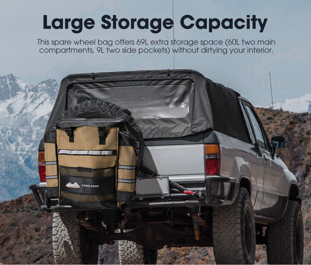 SAN HIMA Spare Wheel Rubbish Bag 69L Dirty Gear Bag Bin Car Rear Tire Trash Bag