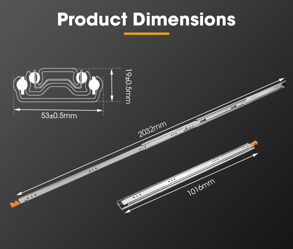 SAN HIMA 125kg Locking Drawer Slides 1016mm