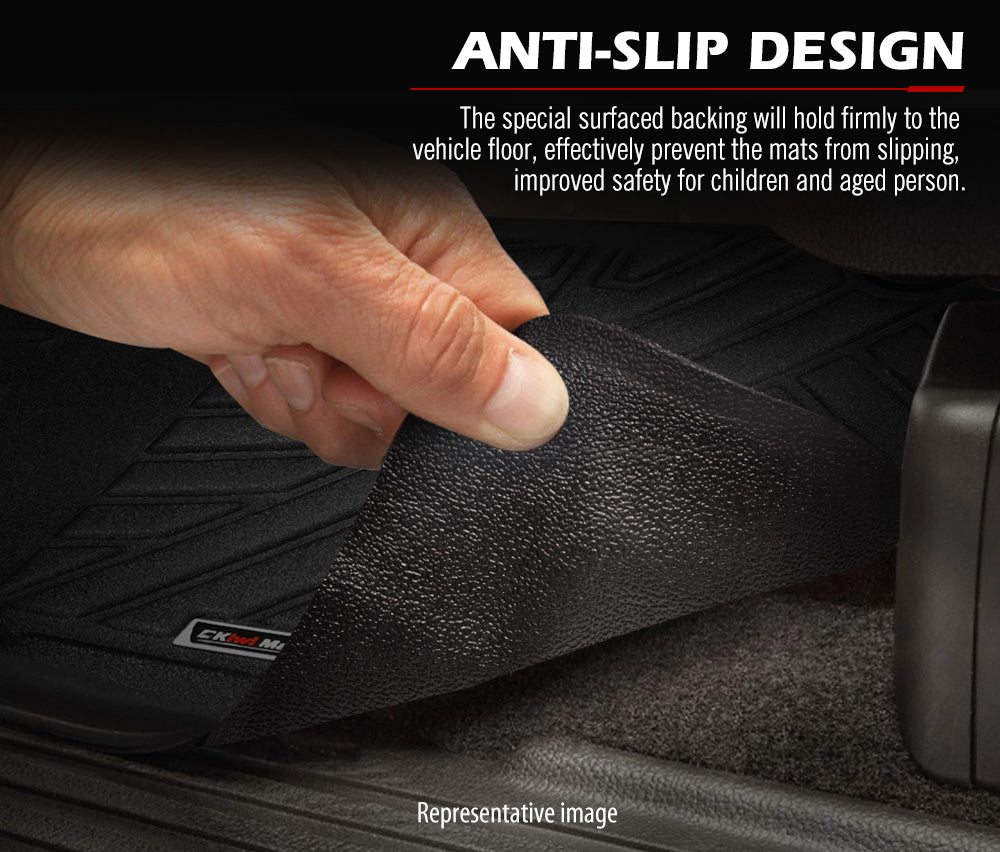 KIWI MASTER 3D TPE Car Floor Mats for Toyota Landcruiser 76 Series 2012 - ON GXL Dual Cab