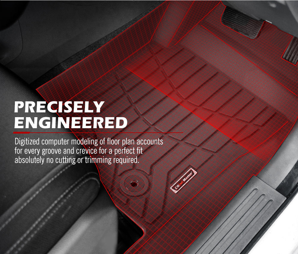 Kiwi Master 3D TPE Car Floor Mats Liner Fit 2023+ Ford Ranger Next Gen