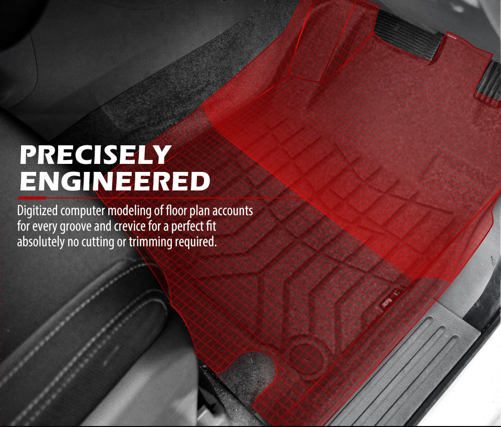 KIWI MASTER 3D TPE Car Floor Mats Liner Fit Mitsubishi Triton MQ 2015-2018