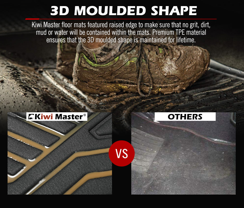 KIWI MASTER 3D TPE Car Floor Mats for VW Amarok