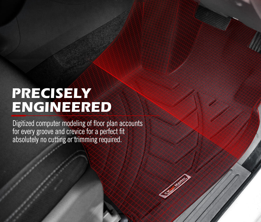 KIWI MASTER 3D TPE Car Floor Mats Liner for Mitsubishi Pajero Sport MY 2015-2023