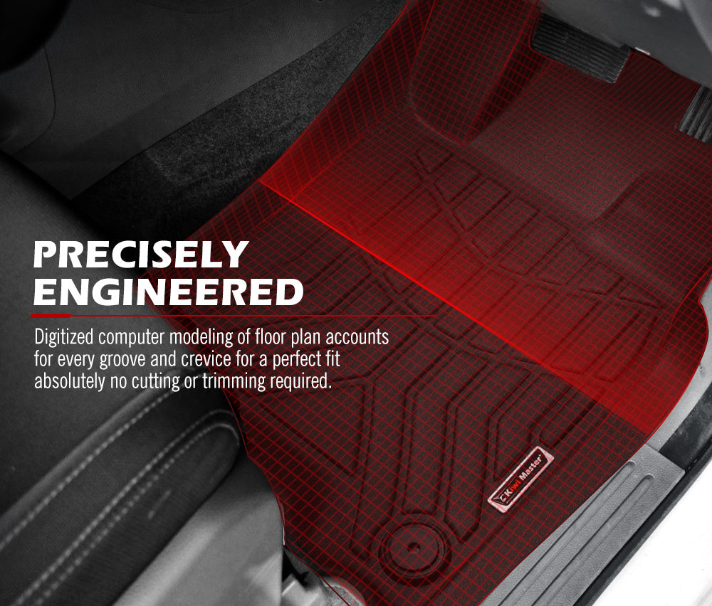 KIWI MASTER 3D TPE Car Floor Mats Liner fit for Nissan Navara NP300 D23 2015~Current