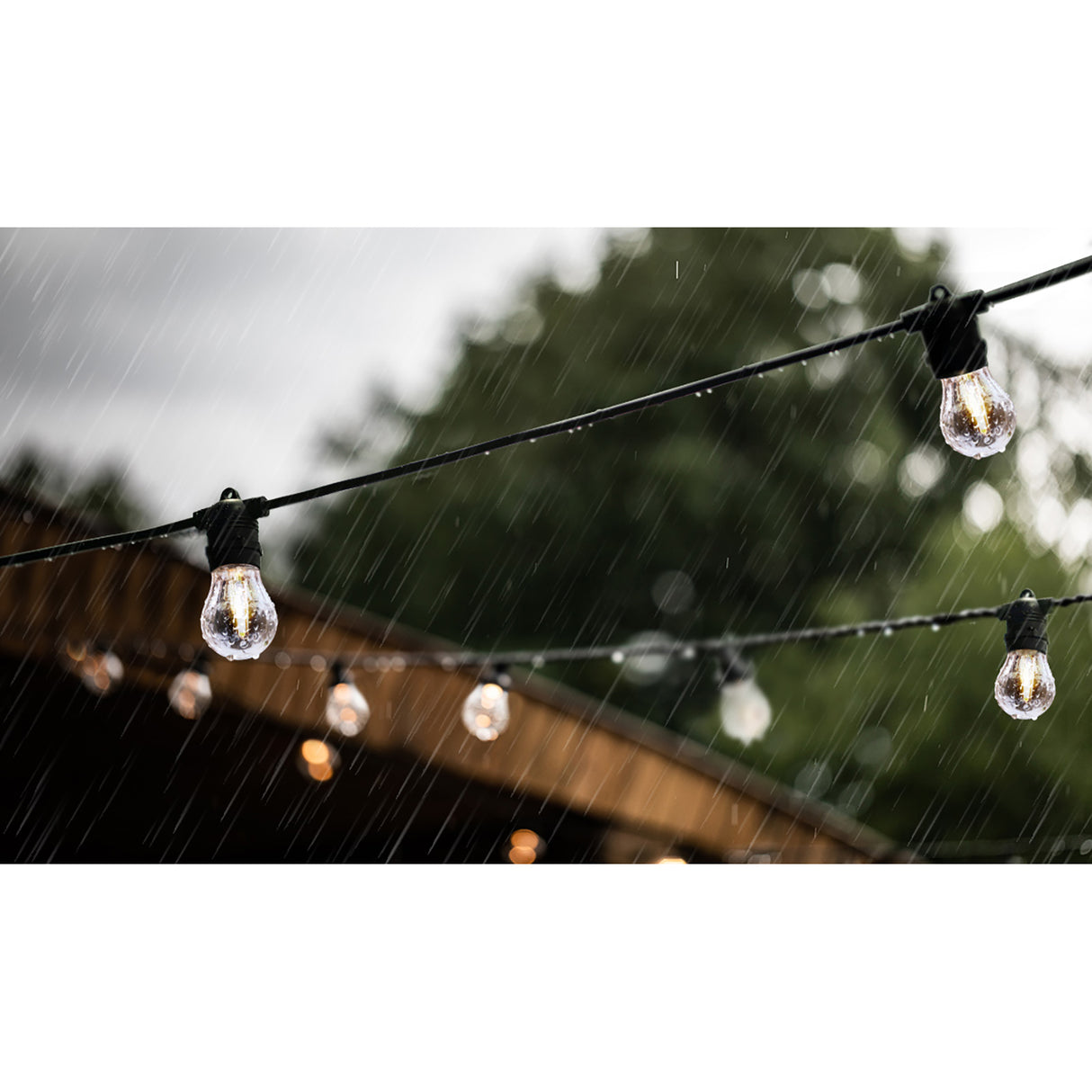 Mazam 14M Festoon String Lights LED Christmas Waterproof Wedding Party Outdoor