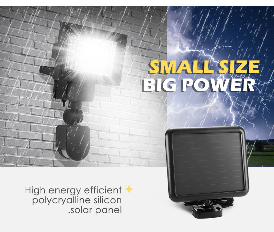 ATEM POWER 2x 100 LED Solar Sensor Lights Outdoor Security Motion Detection Garden Flood