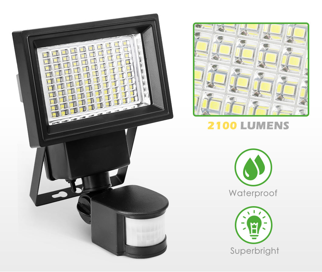 ATEM POWER 2x 100 LED Solar Sensor Lights Outdoor Security Motion Detection Garden Flood