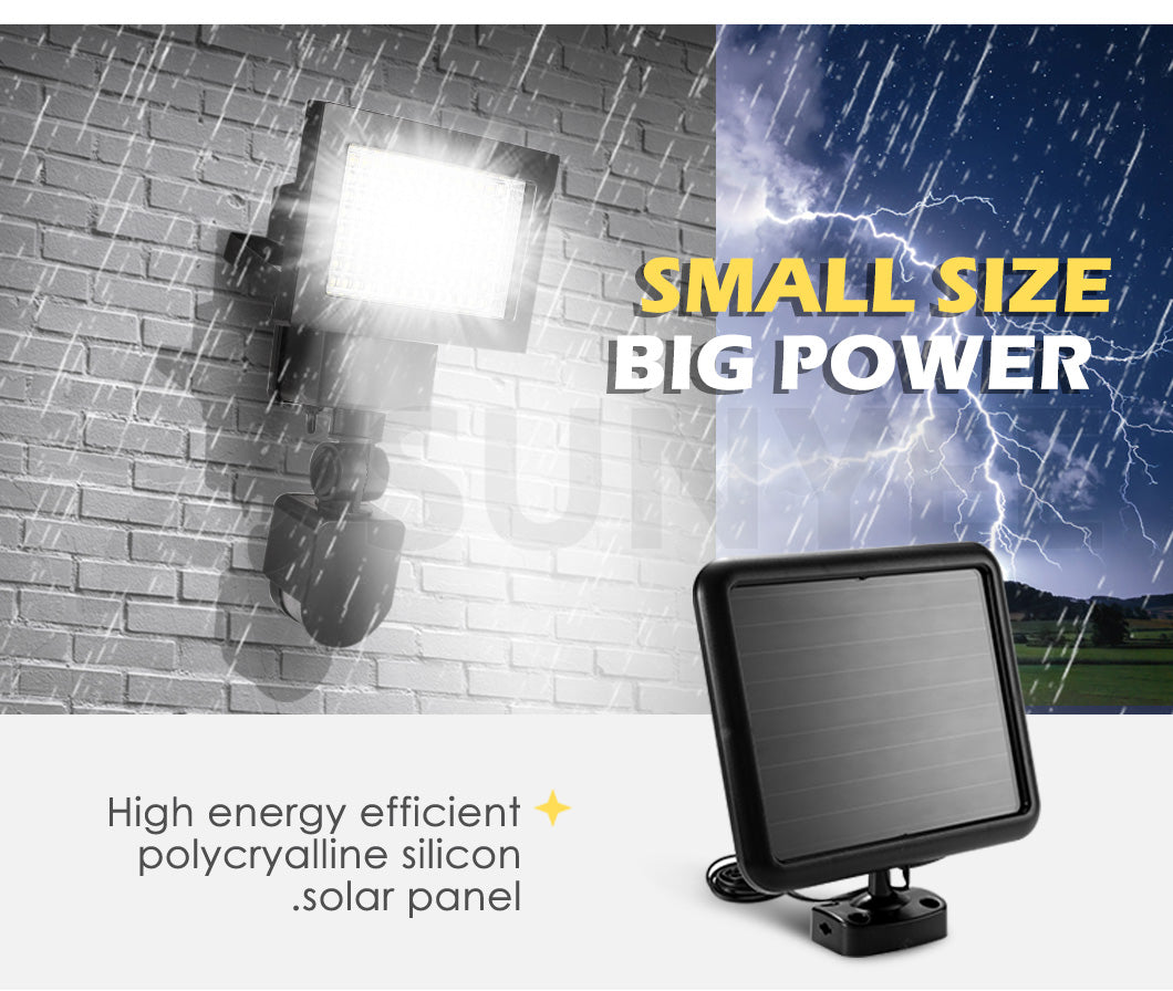 MOBI 4x 120 LED Solar Sensor Lights Outdoor Motion Detection Light Security Garden