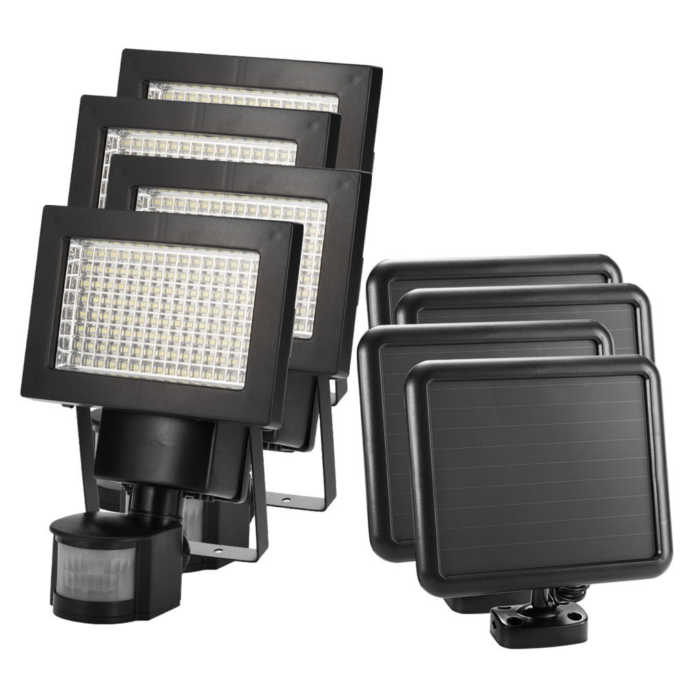 MOBI 4x 120 LED Solar Sensor Lights Outdoor Motion Detection Light Security Garden