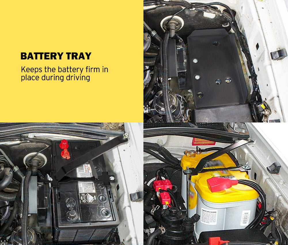 SAN HIMA Dual Battery Tray Fit for TOYOTA HILUX 2005 -2015 DIESEL KUN25 KUN26