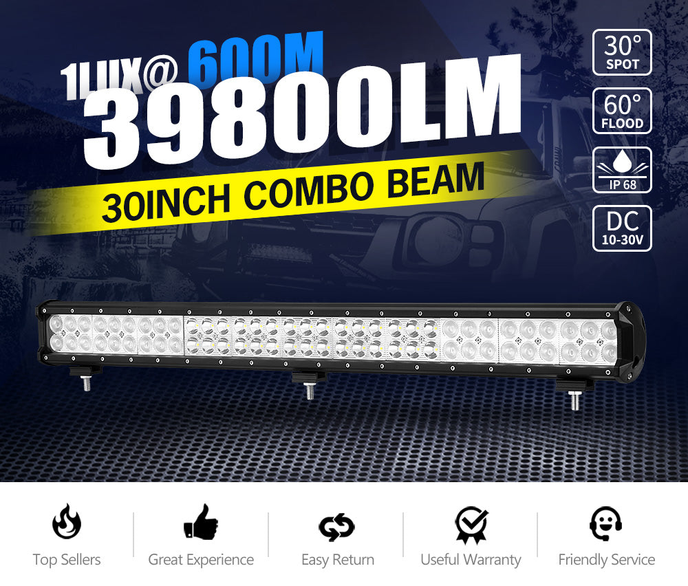 Mobi 9" 12" 30" LED Light Bar Flood Spot Combo Beam Driving Work Lamp 12V 24V