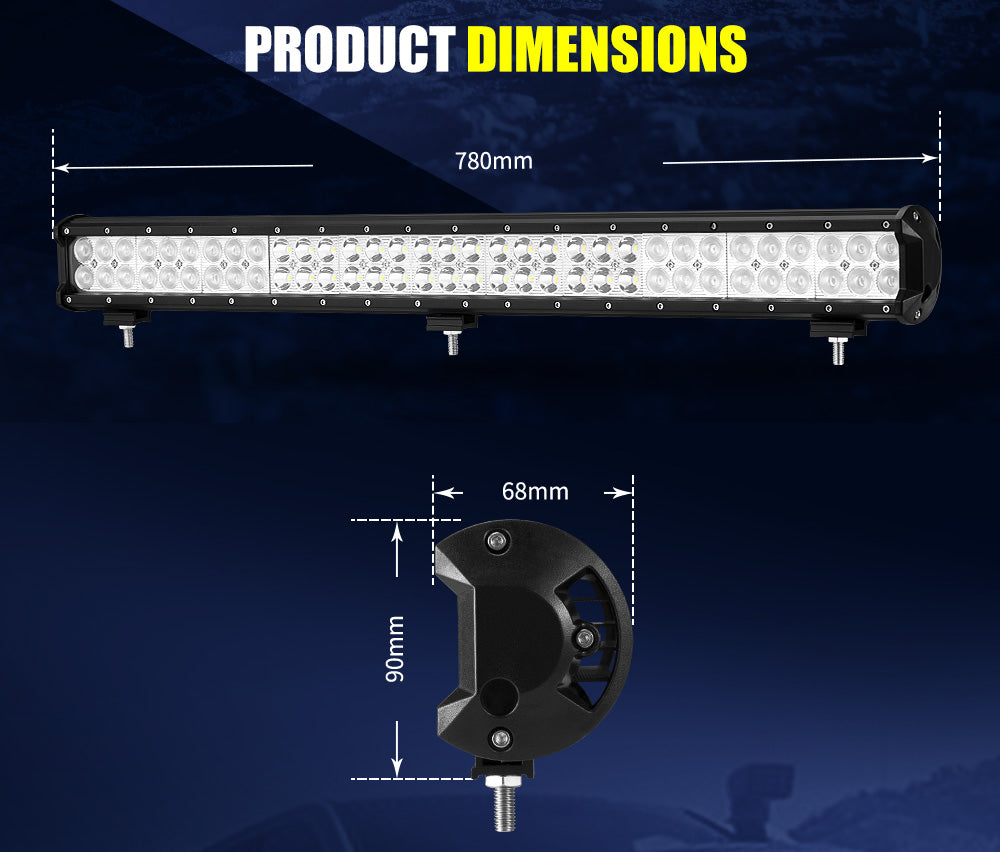 Mobi 9" 12" 30" LED Light Bar Flood Spot Combo Beam Driving Work Lamp 12V 24V