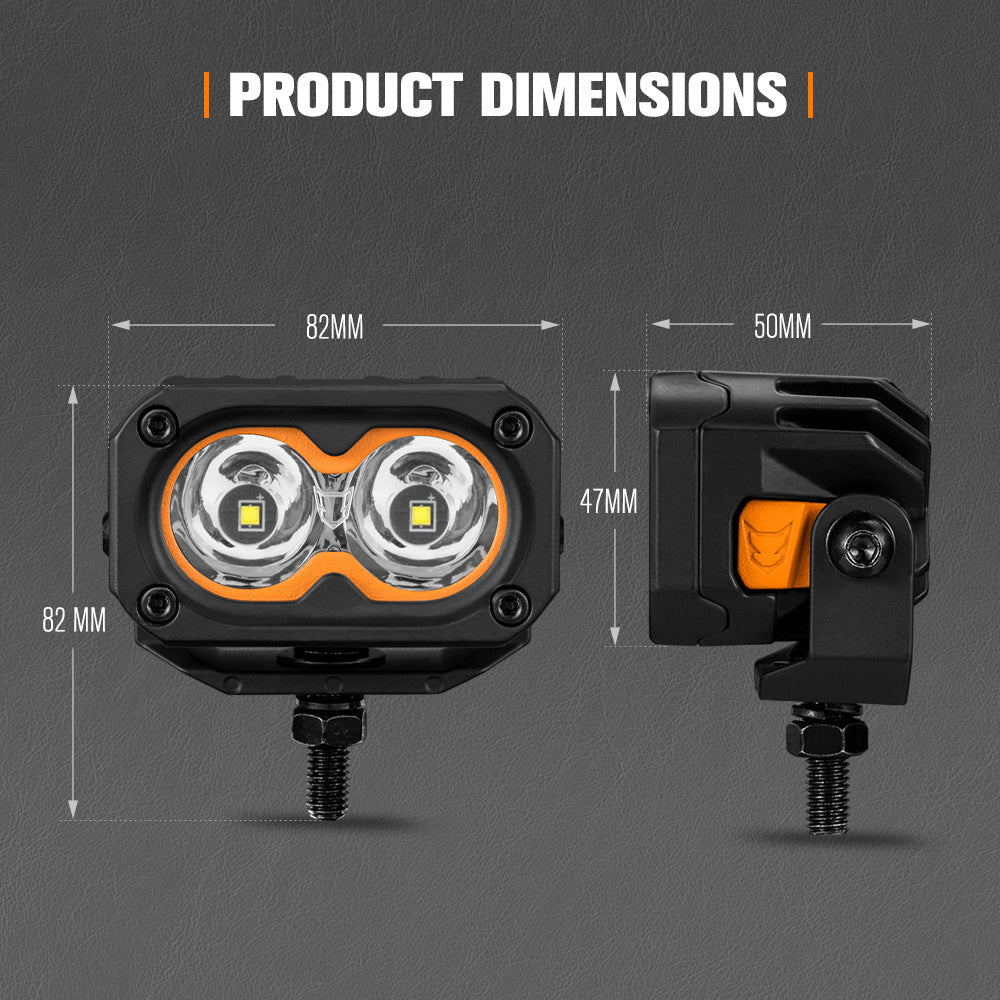 Lightfox Pair 3" Cygnus-2 Osram LED Pod Lights Work Light Driving Lamp Offroad