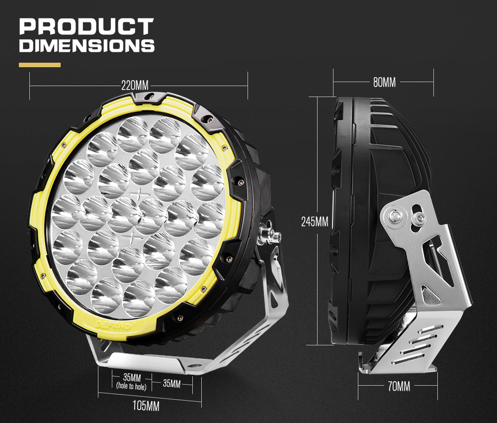 9inch LED Driving Lights Pair LED Round Spotlight Offroad 4x4 ATV Work