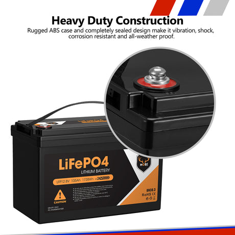 Mobi 12V 20AH 135AH 175AH 200AH 300AH Lithium Iron Battery LiFePO4 Deep Cycle