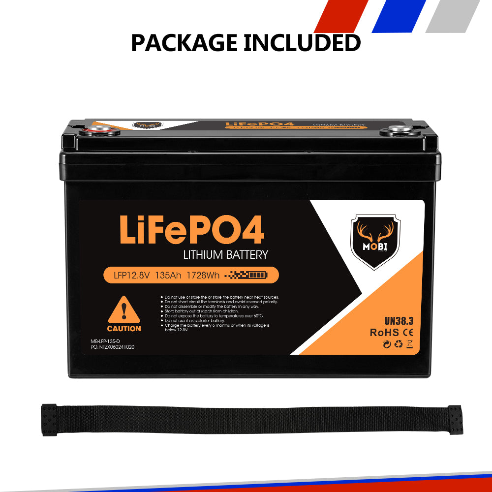 Mobi 12V 20AH 135AH 175AH 200AH 300AH Lithium Iron Battery LiFePO4 Deep Cycle