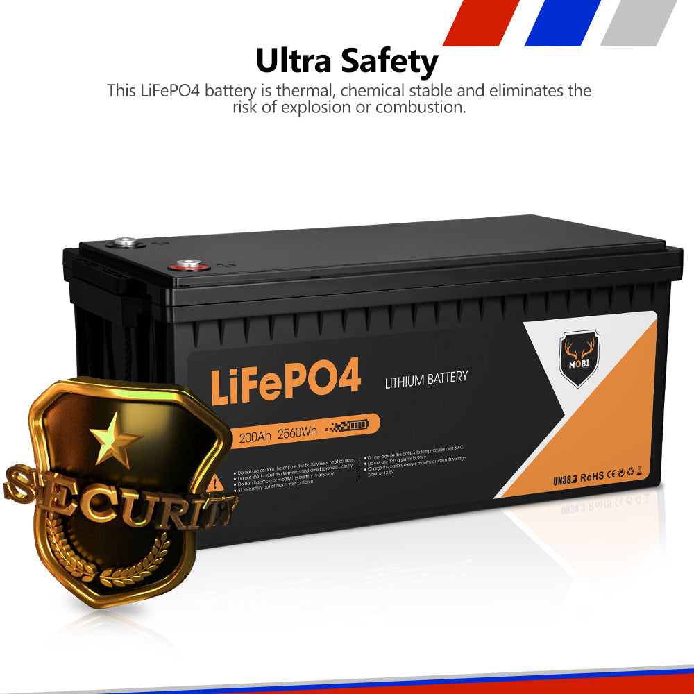 Mobi 12V 20AH 135AH 175AH 200AH 300AH Lithium Iron Battery LiFePO4 Deep Cycle