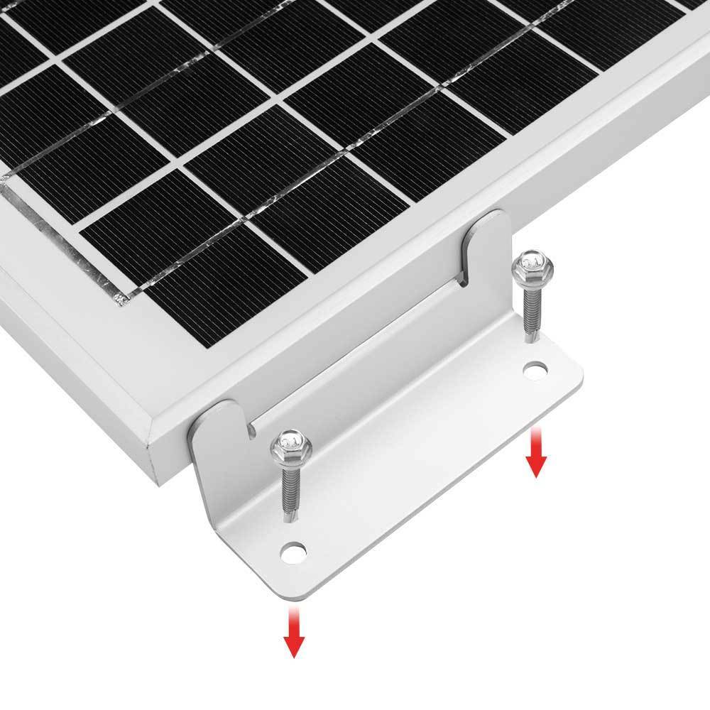 MOBI 4PCS Solar Panel Z Brackets Aluminum Mounting Set For Flat Curved Roof