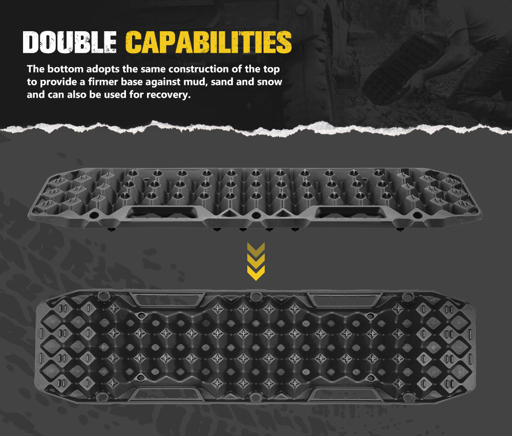 BUNKER INDUST Recovery Tracks Board 10T Sand Mud Snow Grass 4WD Accessory 1Pair