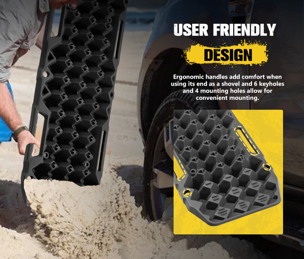 BUNKER INDUST Recovery Tracks Board 10T Sand Mud Snow Grass 4WD Accessory 1Pair