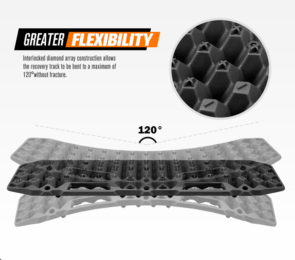 Bunker Indust 4WD Recovery Tracks /w Mounting Pins Jack Base Bag Snow Boards 4x4