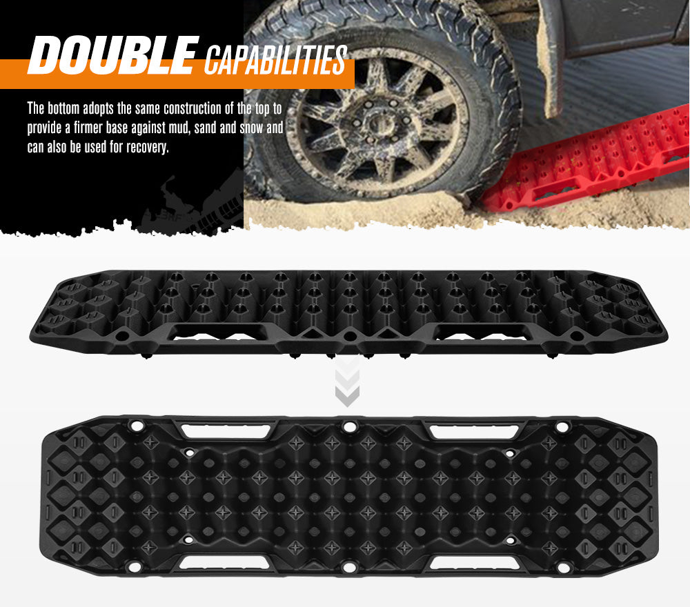 Bunker Indust 4WD Recovery Tracks /w Mounting Pins Jack Base Bag Snow Boards 4x4