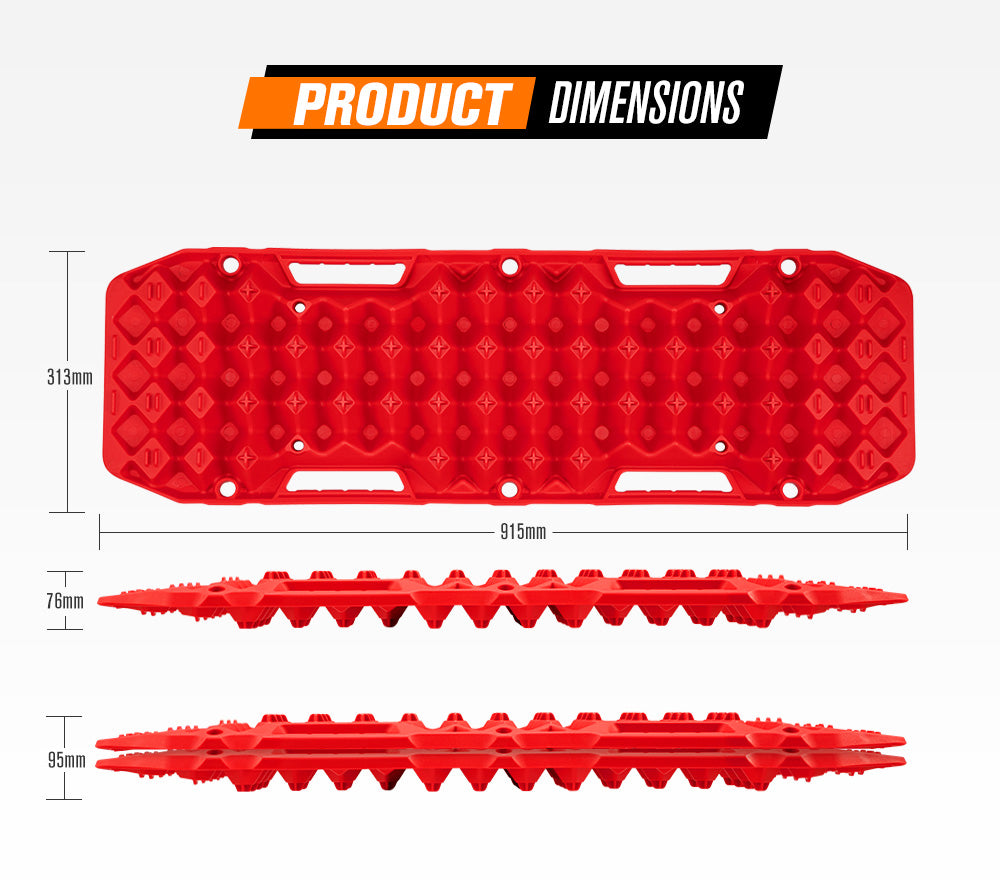 Bunker Indust 4WD Recovery Tracks /w Mounting Pins Jack Base Bag Snow Boards 4x4