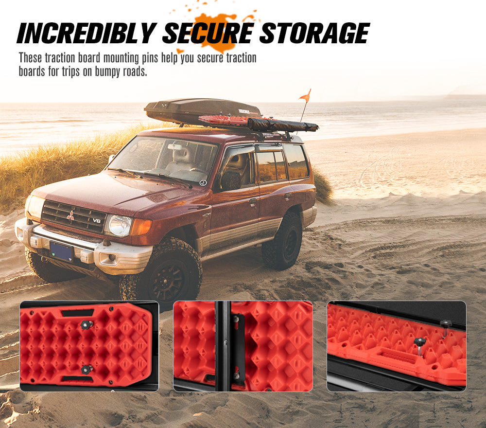 Fieryred Recovery Tracks /w Mounting Pins 15T Board 4WD Sand Track Snow Mud 4x4