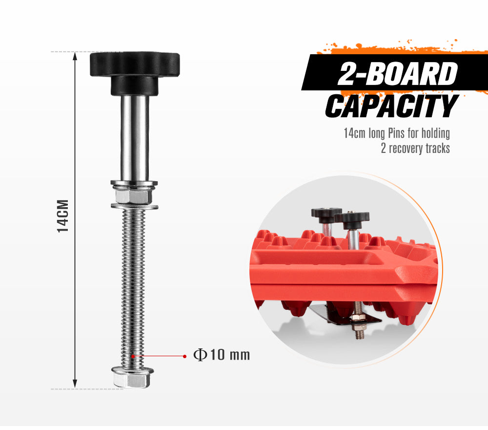 Fieryred Recovery Tracks /w Mounting Pins 15T Board 4WD Sand Track Snow Mud 4x4